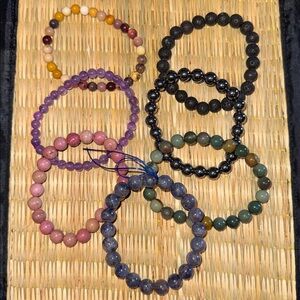 Crystal Beaded Bracelet Set of 7